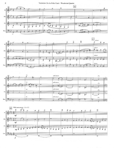 Holcombe, B :: Variations On An Echo Carol