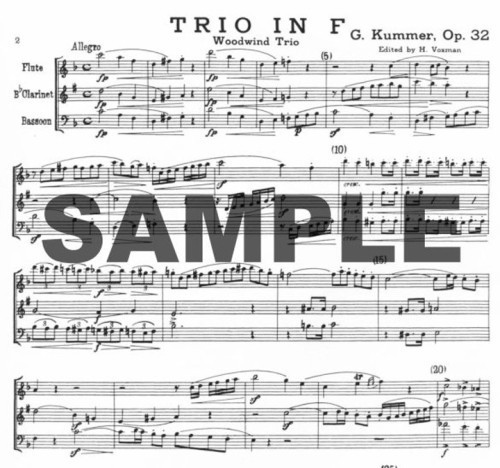Kummer, G :: Trio in F, Op. 32