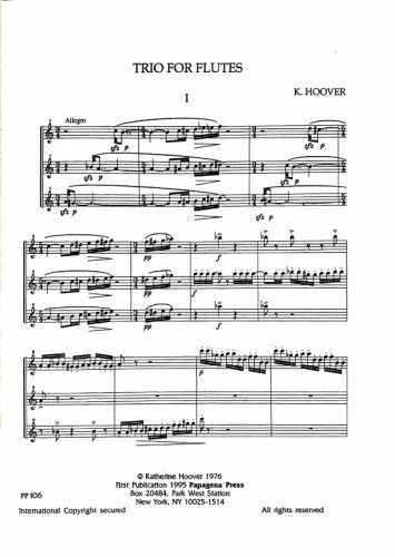 Hoover, K :: Trio for Flutes