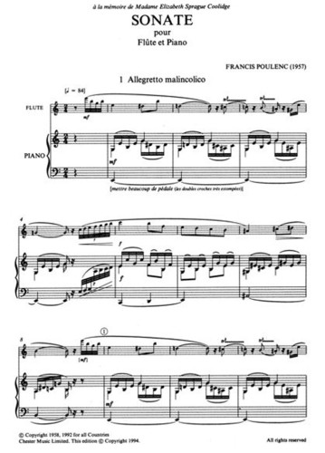 Poulenc - Sonata Page 1