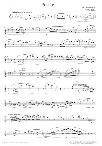 Hindemith, P :: Sonate [Sonata]