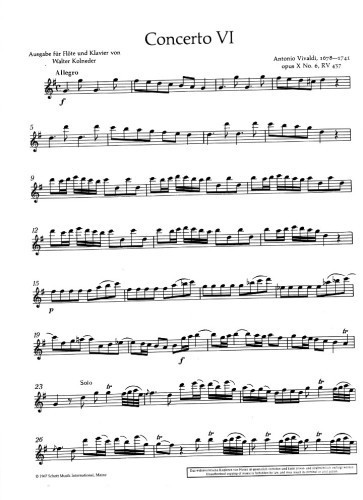 Vivaldi, A :: Concerto No. 6, op. 10