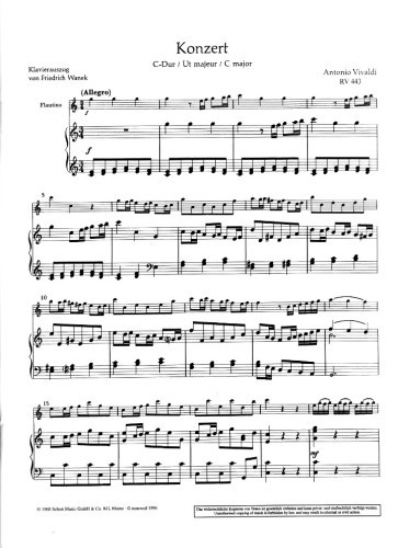 Vivaldi, A :: Konzert [Concerto] in C Major, op. 44, No. 11 (RV 443/PV79)