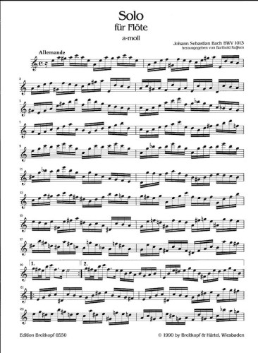Bach, JS :: Solo a-moll [Partita in A minor] BWV 1013