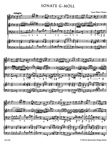 Sonata g-Moll - Score - Adagio