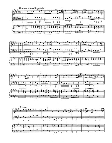 Sonata E-Dur - Score - Gratioso e semplicemente