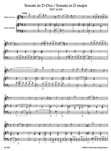 Score - Sonata in D Major - Largo