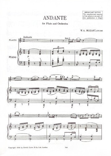 Mozart, WA :: Andante K. 315