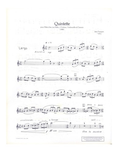 Francaix, J :: Quintette [Quintet] (parts)