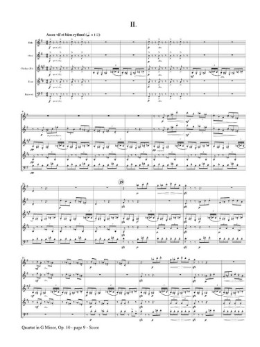 Quartet in G Minor, Op. 10 Score Page 9