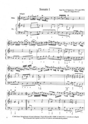 Bon, A :: Sei Sonate da Camera [Six Sonatas da Camera] Op. 1 - Volume 1