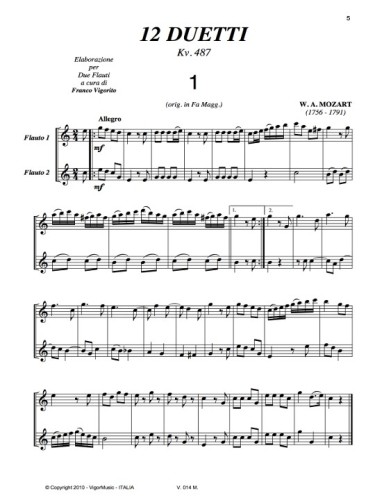 Mozart, WA :: 12 Duetti KV. 487