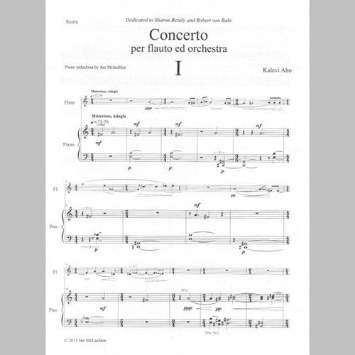 Aho - Concerto Score Page 1