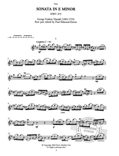Handel, GF :: Sonatas for Flute: Book 1