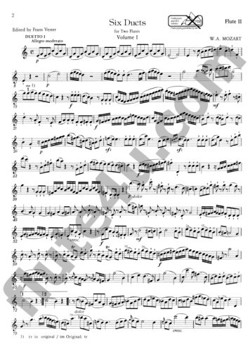 Mozart, WA :: Sechs Duette Band 1 [Six Duets Volume 1]