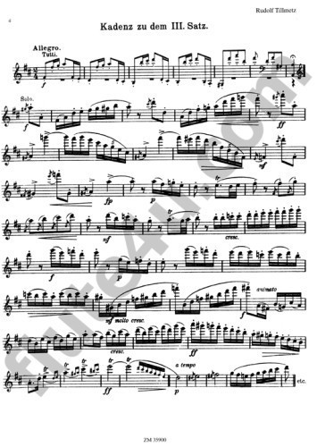 Various :: Kadenzen zum Flotenkonzert D-Dur KV314 (285d) von W.A. Mozart [Cadenzas to the Flute Concerto in D major KV314 (285d) by W.A. Mozart]