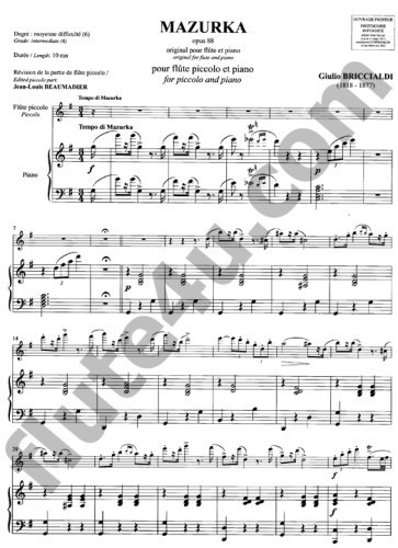 Briccialdi, G :: Mazurka op. 88