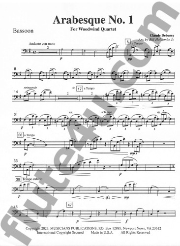 Debussy, C :: Arabesque No. 1