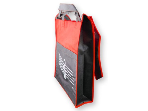 Tote Bag - Red Treble Clef w/ Staff