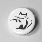Button - Cat-Hi With Flute