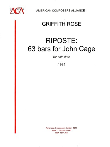 Rose, G :: Riposte: 63 bars for John Cage