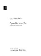 Berio, L :: Opus Number Zoo: Children's play for wind quintet