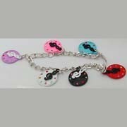 Bracelet - Treble Clef and Jeweled Disk Charms