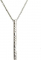 Necklace - Silver Flute with Rhinestones
