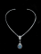 Necklace - 'Virtuosa' French Key with inset Swarovski Crystal on Shaped Wire