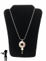 Necklace - Open Hole Key and Single Pearl