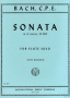 Bach, CPE :: Sonata in A minor, H. 562