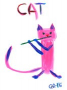 Painting - Pink Kitty with Flute