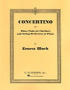 Bloch, E :: Concertino