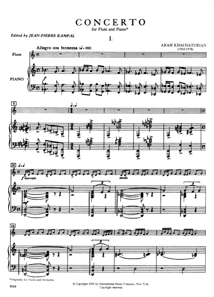 Carolyn Nussbaum Music Company > Flute & Piano (KL) > Khachaturian, A